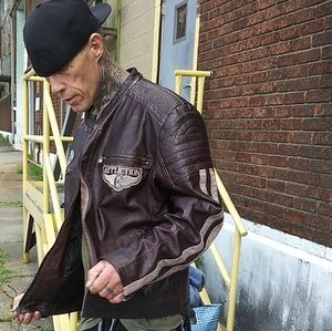 Men's Affliction BrnLthr Motorcycle Jacket sz XL